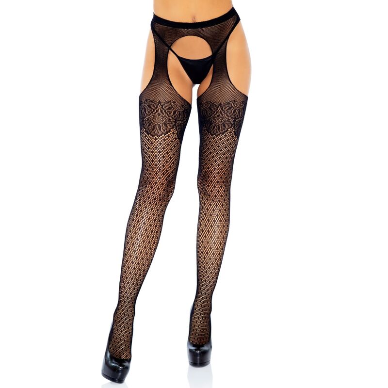 LEG AVENUE - MEDIAS CUERPO DE RED Y PUNTITOS TALLA ÚNICA LEG AVENUE HOSIERY