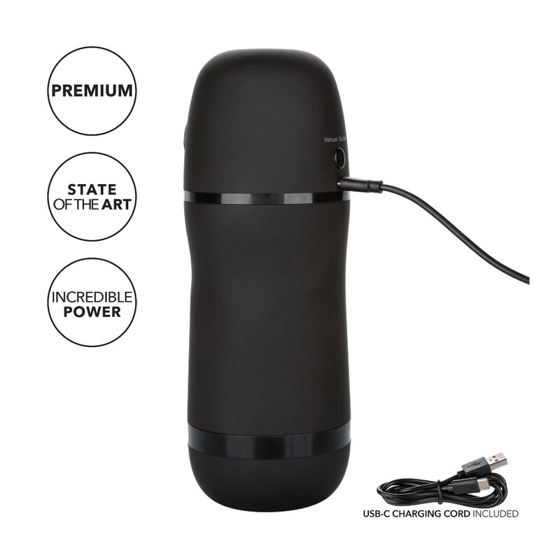CALEXOTICS - OPTIMUM POWER MASTURBADOR CON VIBRACIÓN Y SUCCIÓN CALEXOTICS
