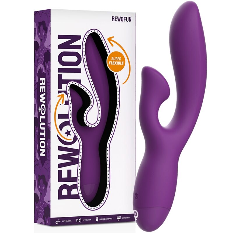 REWOLUTION - REWOFUN VIBRADOR FLEXIBLE CON RABBIT REWOLUTION