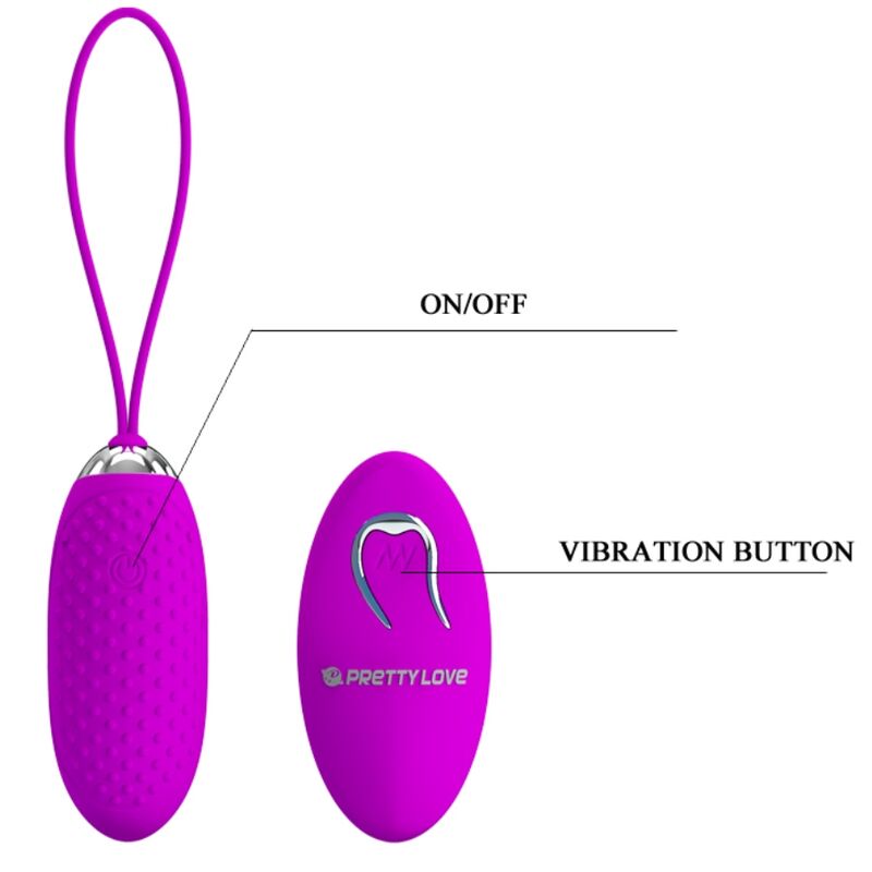 PRETTY LOVE - JOANNA HUEVO VIBRADOR CONTROL REMOTO 12 MODOS PRETTY LOVE SMART