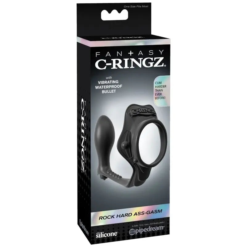 FANTASY C-RINGZ - ROCK HARD ANILLO POTENCIADOR CON PLUG ANAL FANTASY C-RINGZ