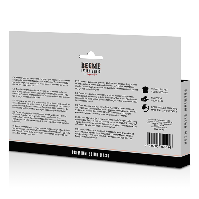 BEGME - BLACK EDITION ANTIFAZ ELÁSTICO CON FORRO DE NEOPRENO BEGME BLACK EDITION
