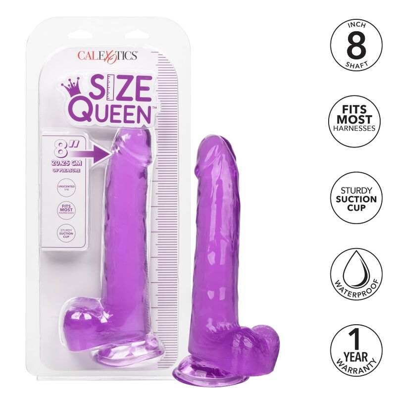 CALEXOTICS - SIZE QUEEN DILDO LILA 20.3 CM CALEXOTICS