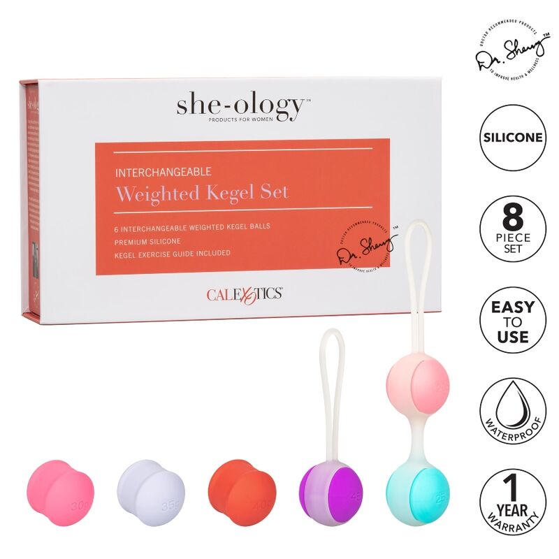CALEXOTICS - SHE-OLOGY SET BOLAS KEGEL INTERCAMBIABLES CALEXOTICS