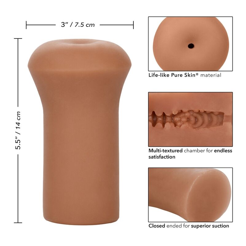 CALEXOTICS - MASTURBADOR BOUNDLESS STROKER COLOR CARAMELO CALEXOTICS