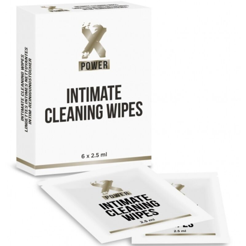 XPOWER - INTIMATE CLEANING WIPES TOALLITAS LIMPIEZA INTIMA 6 UNIDADES XPOWER