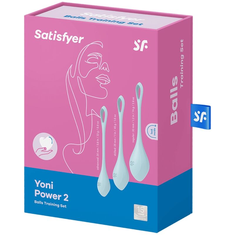 SATISFYER - YONI POWER 2 KIT DE ENTRENAMIENTO AZUL SATISFYER BALLS