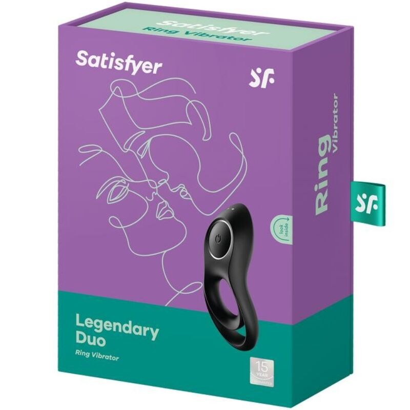 SATISFYER - LEGENDARY DUO ANILLO VIBRADOR NEGRO SATISFYER RING