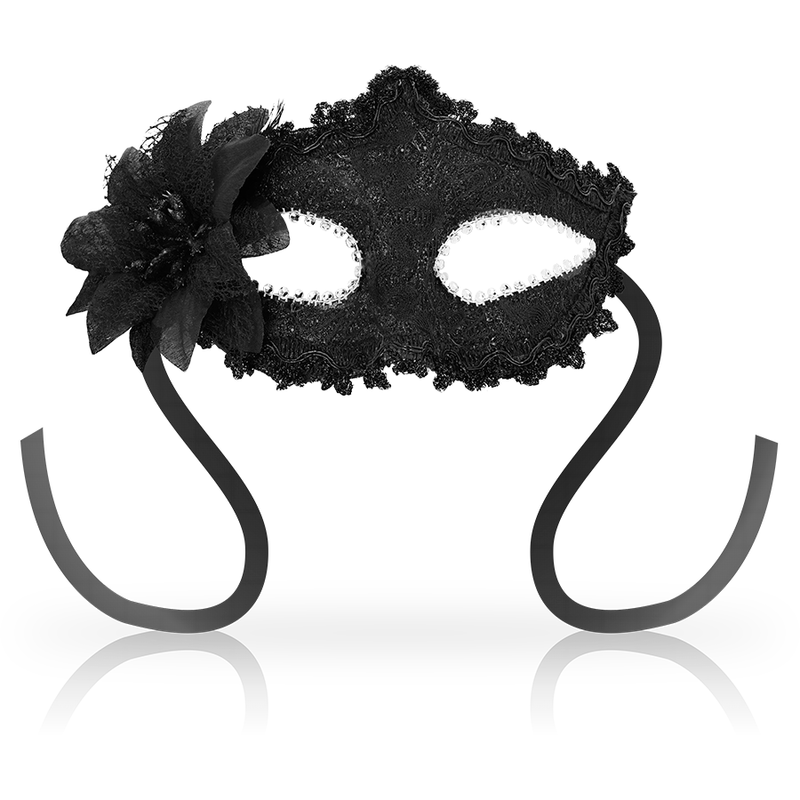 OHMAMA - MASKS ANTIZAZ ESTILO VENECIANO FLOR LATERAL - NEGRA OHMAMA MASKS