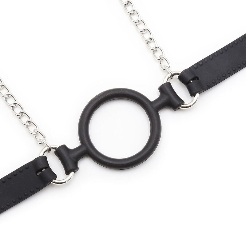 OHMAMA FETISH - MORDAZA DE ANILLA CON CADENAS Y PINZAS PEZONES OHMAMA FETISH
