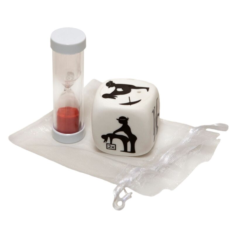 DIABLO PICANTE - DADO DE POSTURAS CON RELOJ DE ARENA DIABLO PICANTE