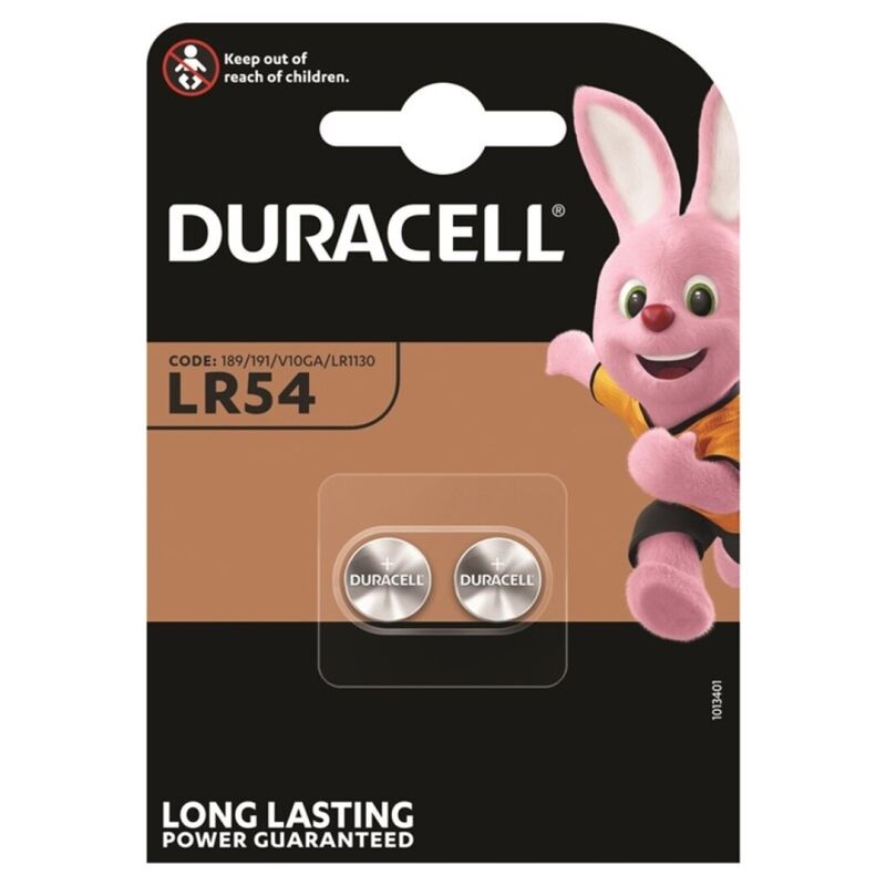 DURACELL - PILA BOTON ALCALINA LR54 LR1130 AG10 1,5V BLISTER*2 DURACELL