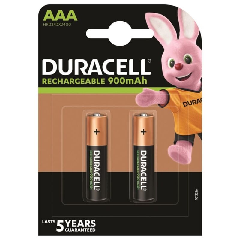 DURACELL - PILA RECARGABLE HR03 AAA 900mAh BLISTER*2 DURACELL