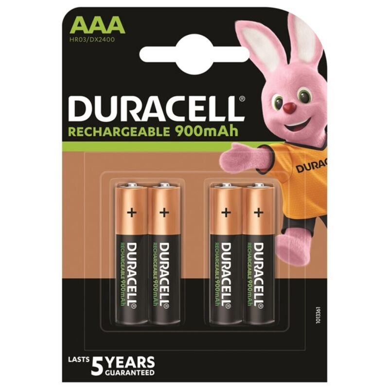 DURACELL - PILA RECARGABLE HR03 AAA 900mAh BLISTER*4 DURACELL