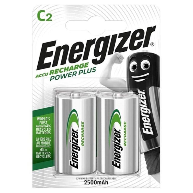 ENERGIZER - POWER PLUS PILA RECARGABLE HR14 C 2500mAh BLISTER*2 ENERGIZER