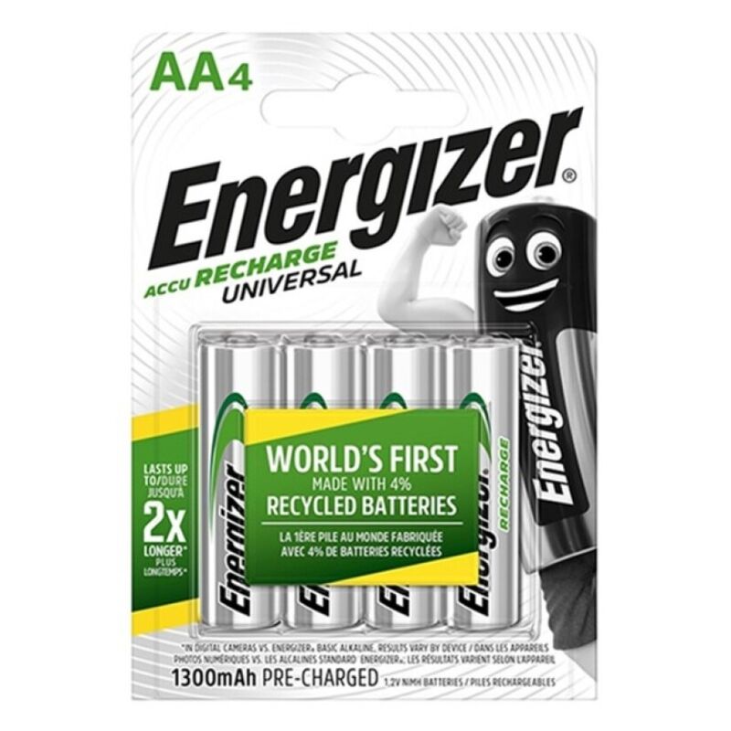 ENERGIZER - UNIVERSAL PILA RECARGABLE HR6 AA 1300mAh BLISTER*4 ENERGIZER