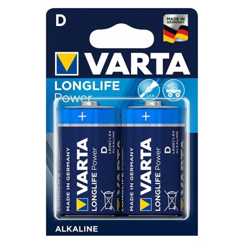 VARTA - LONGLIFE POWER PILA ALCALINA D LR20 BLISTER*2 VARTA
