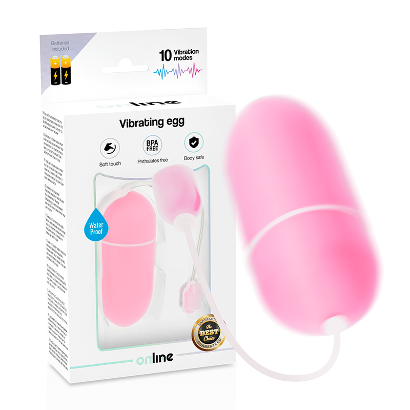 ONLINE - HUEVO VIBRADOR WATERPROOF ROSA ONLINE