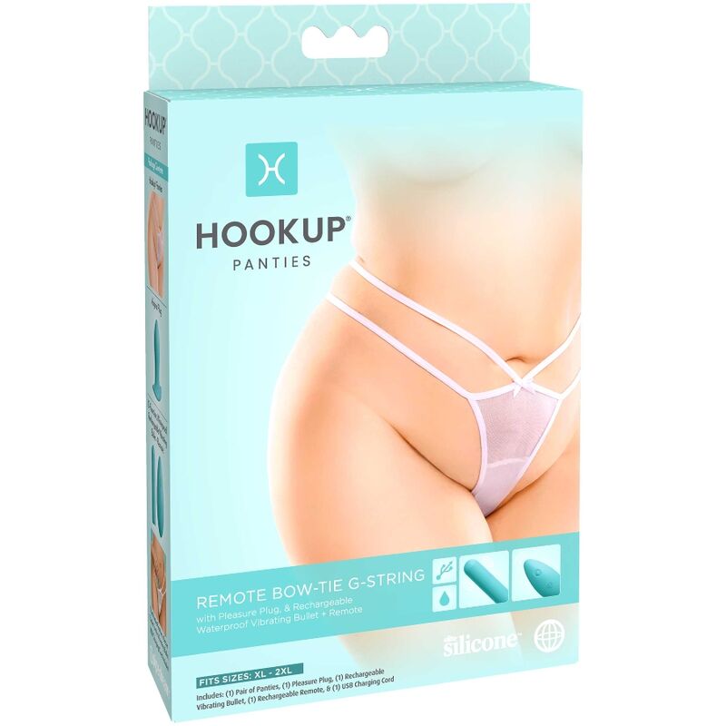 HOOK UP PANTIES - REMOTE BOW-TIE G-STRING TALLA XL/XXL HOOK UP