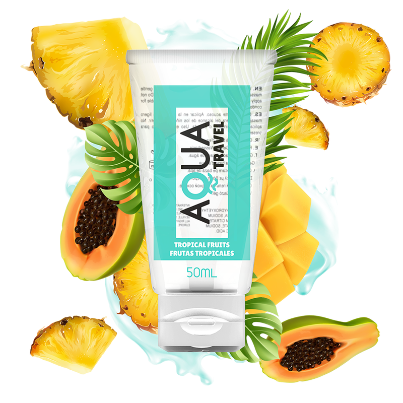 AQUA TRAVEL - LUBRICANTE BASE AGUA SABOR FRUTAS TROPICALES - 50 ML AQUA TRAVEL