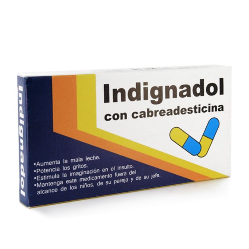 DIABLO GOLOSO - CAJA DE MEDICAMENTOS INDIGNADOL DIABLO GOLOSO