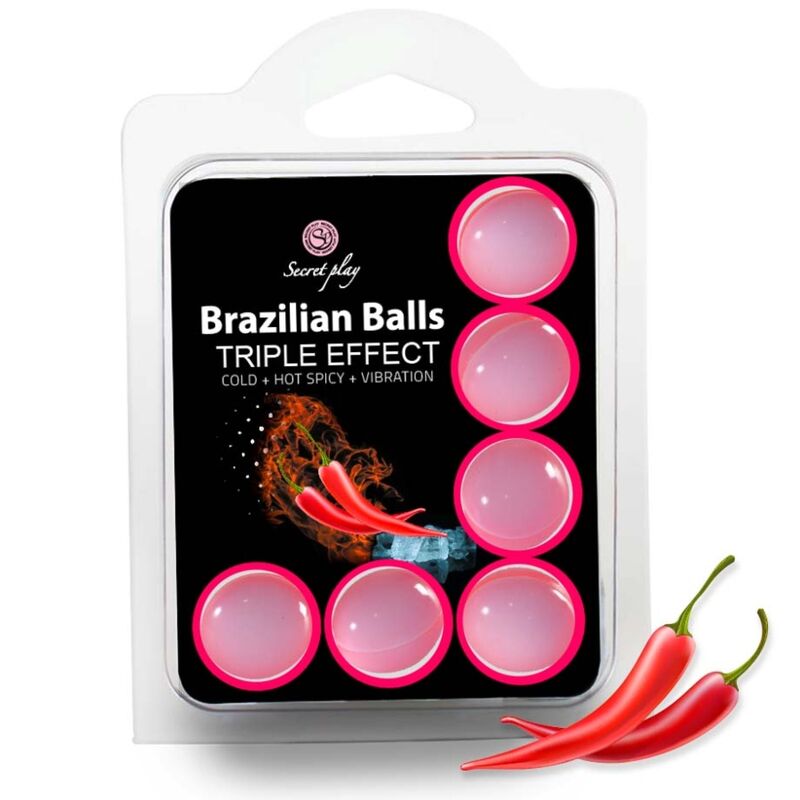 SECRETPLAY - SET 6 BRAZILIAN BALLS TRIPLE EFECTO SECRETPLAY COSMETIC