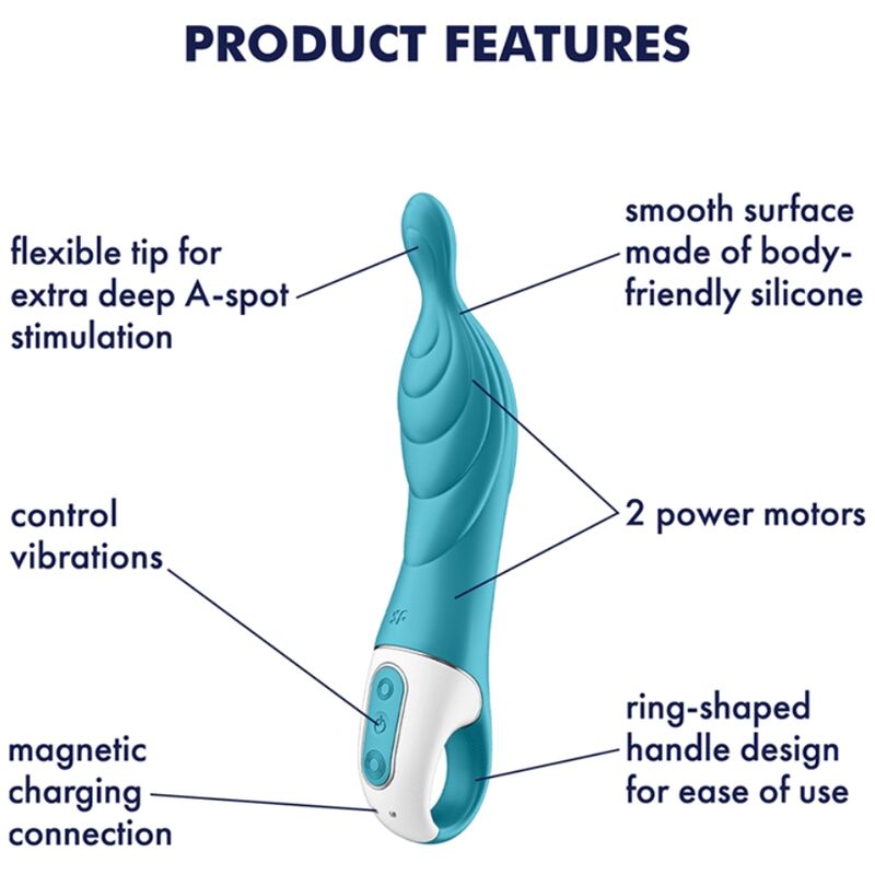 SATISFYER - AMAZING 2 VIBRADOR PUNTO A TURQUESA SATISFYER VIBRATOR