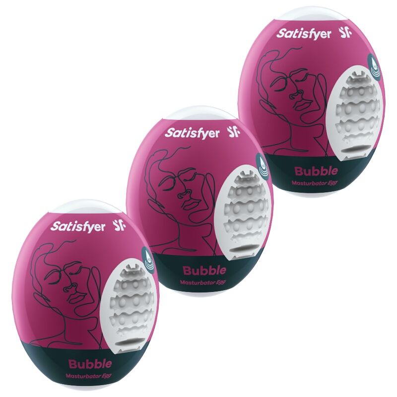 SATISFYER - 3 HUEVOS MASTURBADORES BUBBLE SATISFYER EGGS