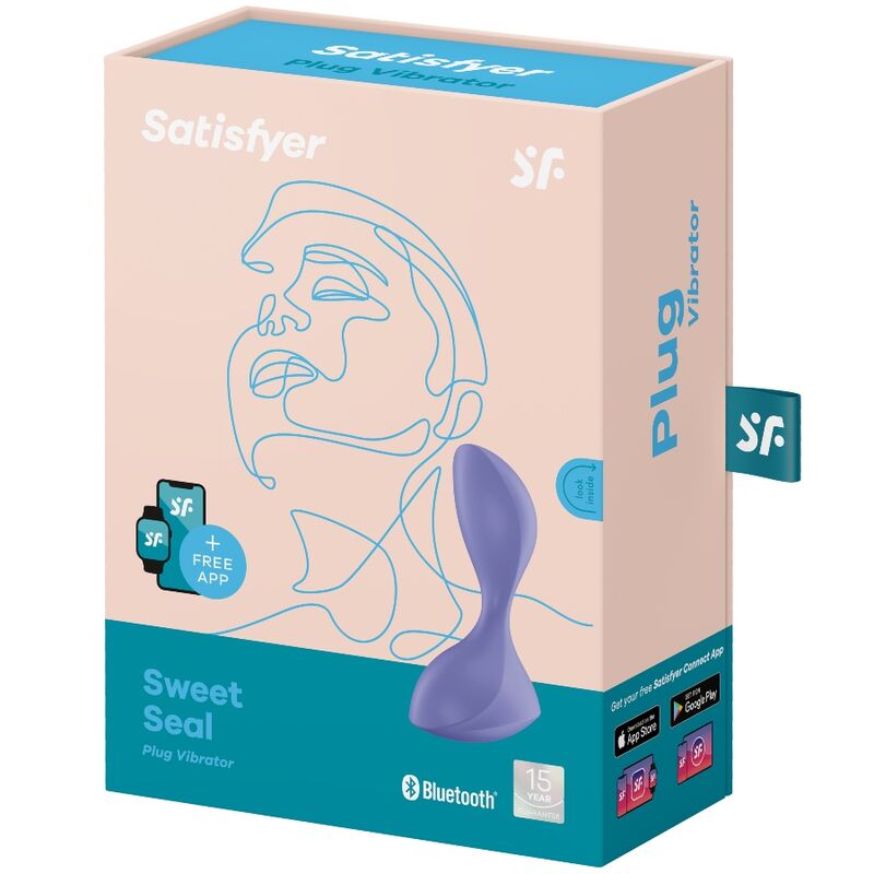 SATISFYER - SWEET SEAL PLUG VIBRADOR APP VIOLETA SATISFYER CONNECT