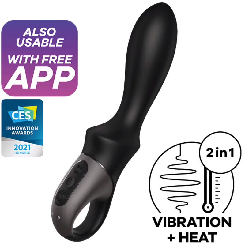 SATISFYER - HEAT CLIMAX VIBRADOR ANAL APP NEGRO SATISFYER CONNECT