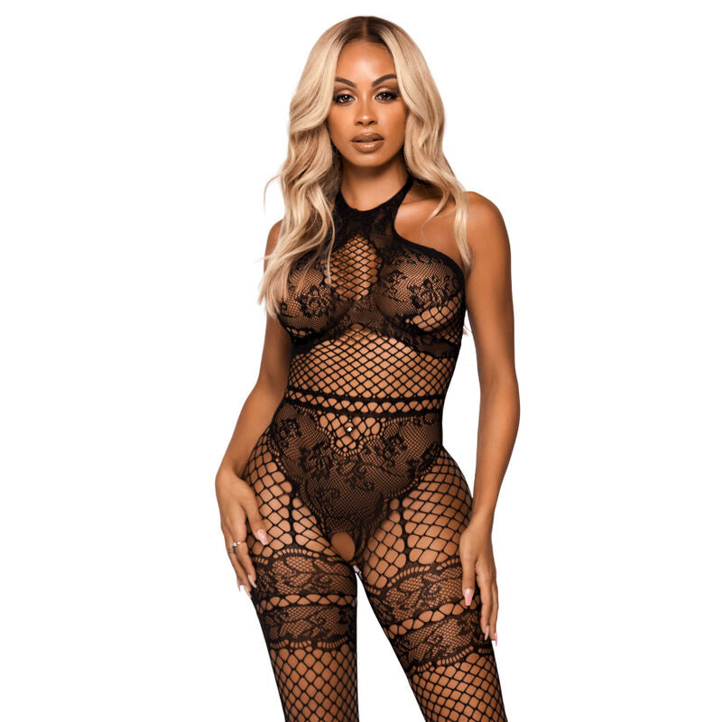 LEG AVENUE - BODYSTOCKING CUELLO HALTER TALLA ÚNICA - NEGRO LEG AVENUE BODYSTOCKINGS