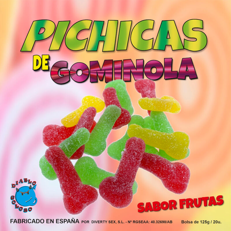 DIABLO GOLOSO - PICHITAS DE GOMINOLA FRUTAS CON AZUCAR DIABLO GOLOSO