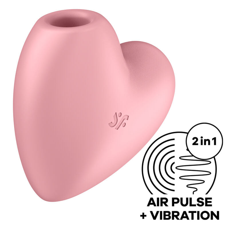 SATISFYER - CUTIE HEART ESTIMULADOR Y VIBRADOR AZUL SATISFYER AIR PULSE