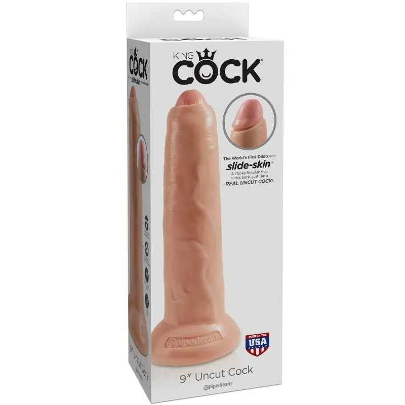 KING COCK - DILDO REALISTICO UNCUT NATURAL 23 CM KING COCK