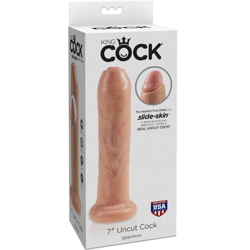 KING COCK - DILDO REALISTICO UNCUT NATURAL 21 CM KING COCK