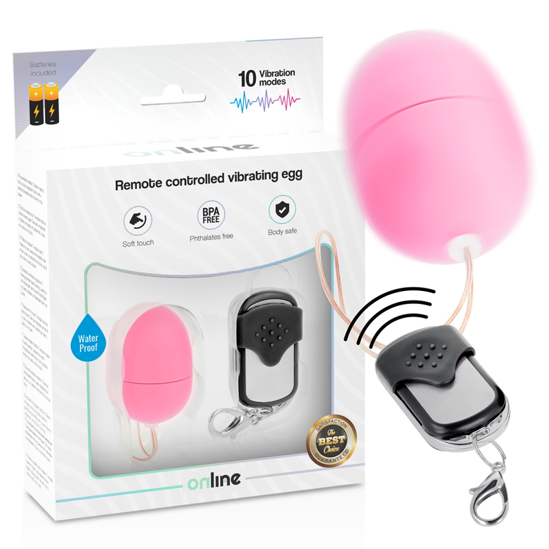ONLINE - HUEVO VIBRADOR CONTROL REMOTO S ROSA ONLINE