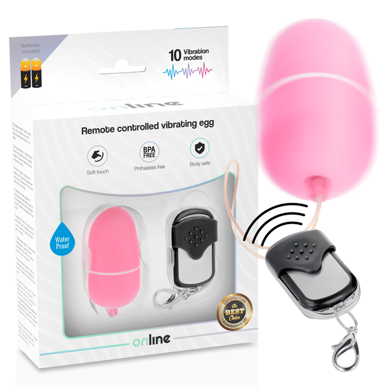 ONLINE - HUEVO VIBRADOR CONTROL REMOTO M ROSA ONLINE
