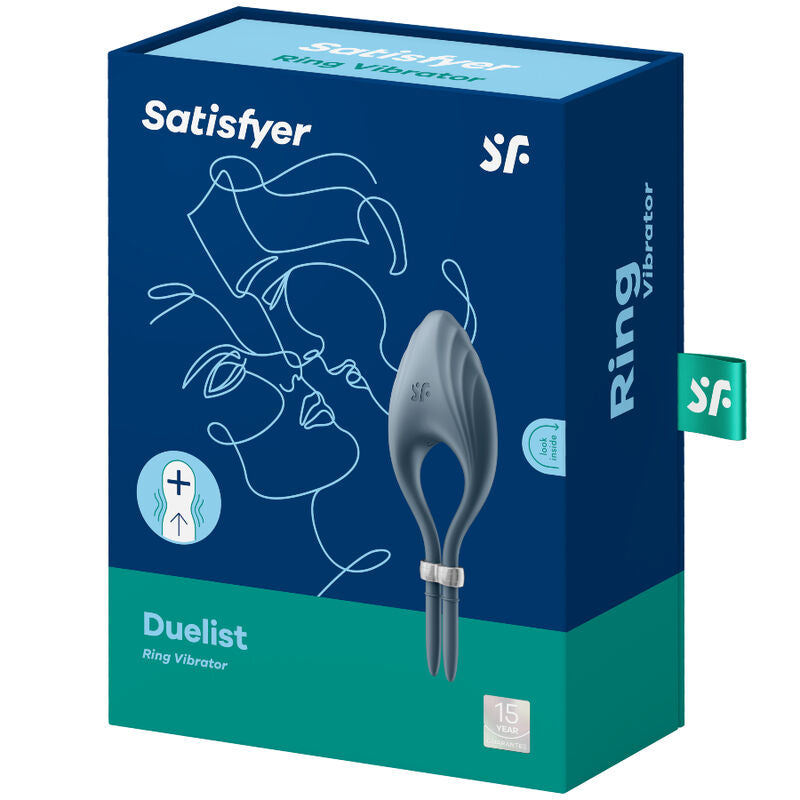 SATISFYER DUELIST ANILLO VIBRADOR - GRIS SATISFYER RING