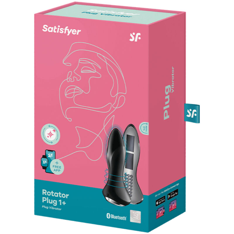 SATISFYER - ROTATOR PLUG 1+ PLUG VIBRADOR APP ROJO SATISFYER CONNECT
