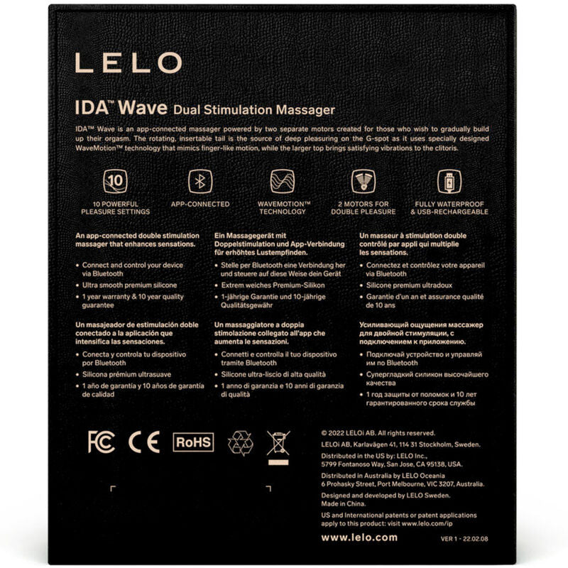 LELO - IDA WAVE MASAJEADOR PAREJAS CORAL LELO