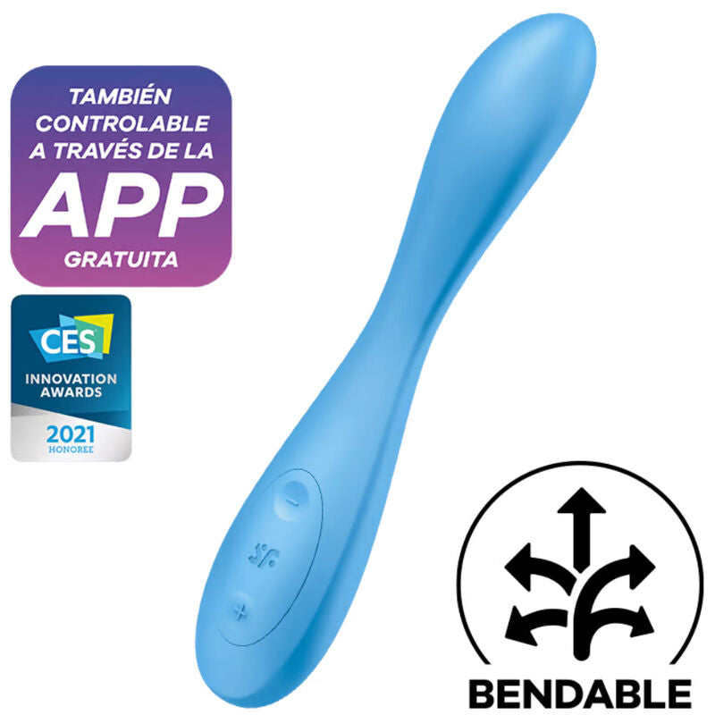 SATISFYER - G-SPOT FLEX 4+ MULTI VIBRADOR APP AZUL SATISFYER CONNECT