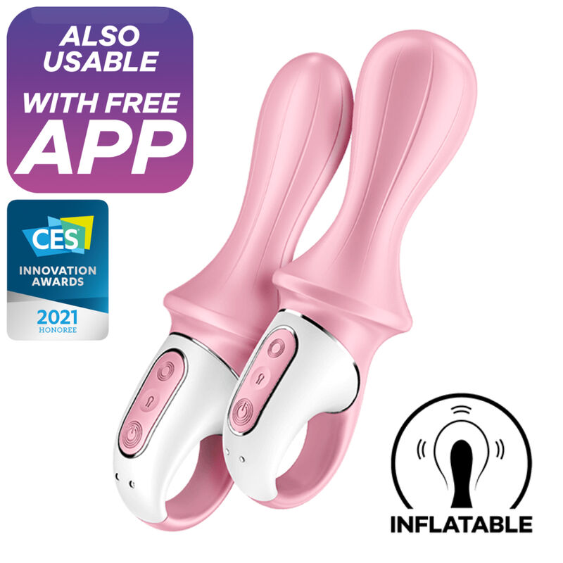 SATISFYER - AIR PUMP BOOTY 5+ VIBRADOR ANAL INFLABLE ROSA SATISFYER CONNECT
