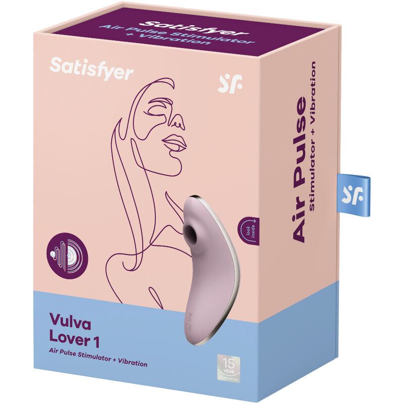 SATISFYER - VULVA LOVER 1 ESTIMULADOR Y VIBRADOR AZUL SATISFYER AIR PULSE