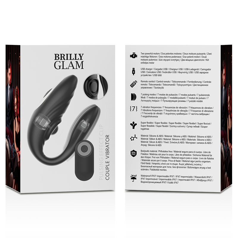 BRILLY GLAM- COUPLE PULSING & VIBRATING CONTROL REMOTO BRILLY GLAM