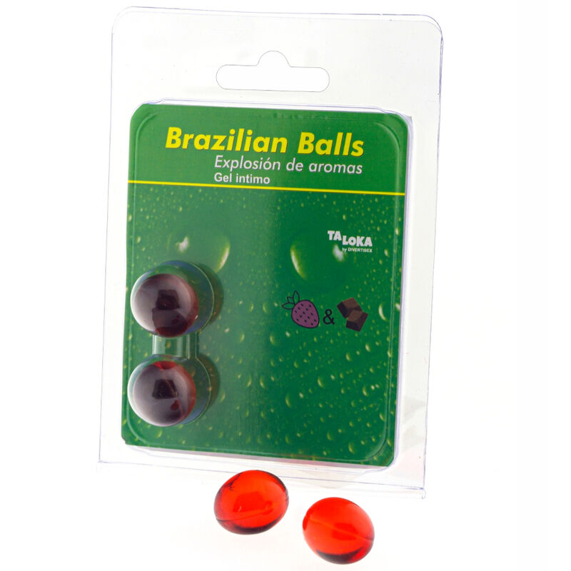 TALOKA - BRAZILIAN BALLS GEL ÍNTIMO FRESA & CHOCOLATE 2 BOLAS TALOKA