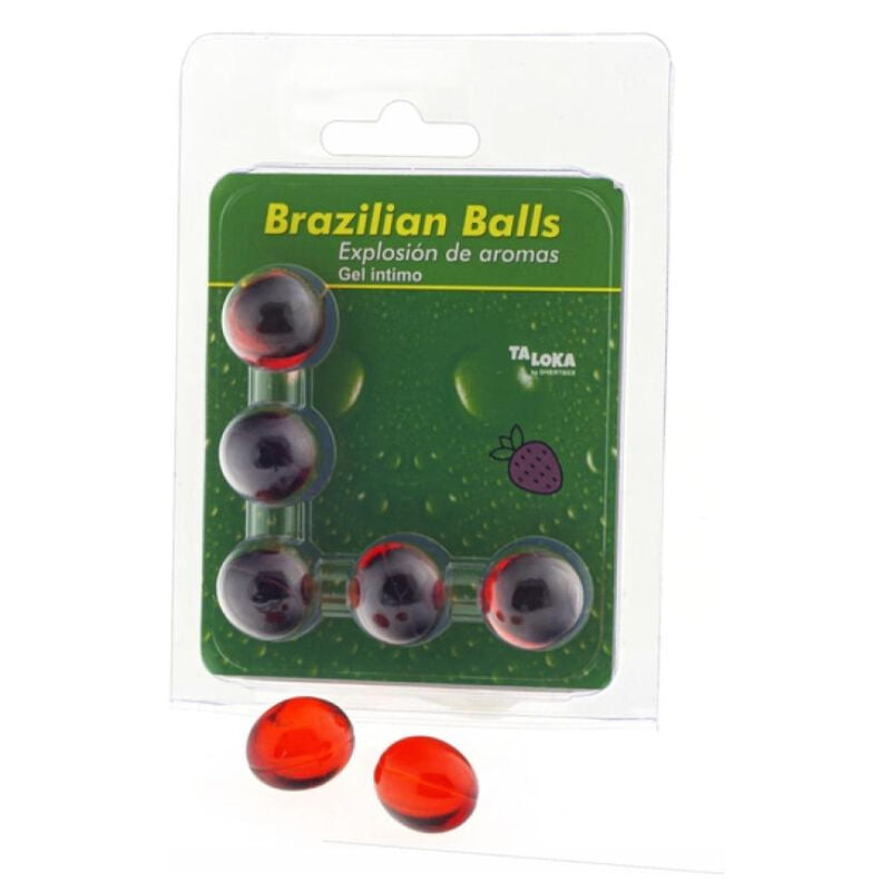 TALOKA - BRAZILIAN BALLS GEL ÍNTIMO FRESA 5 BOLAS TALOKA