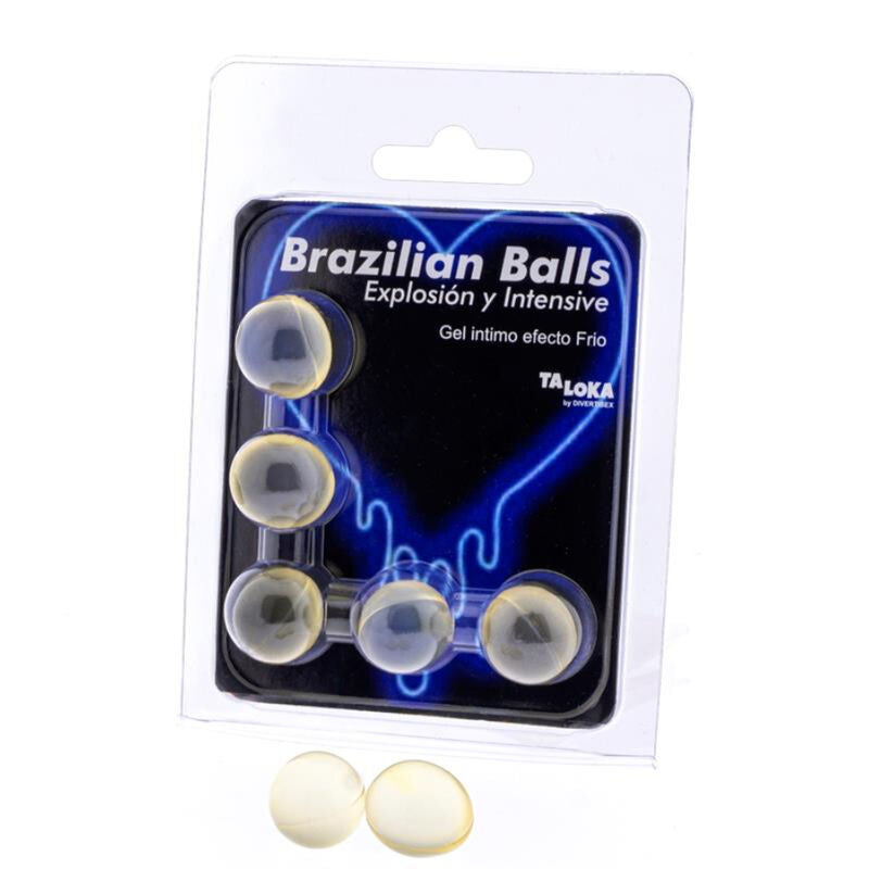 TALOKA - BRAZILIAN BALLS GEL EXCITANTE EFECTO FRIO Y VIBRACIÓN 5 BOLAS TALOKA