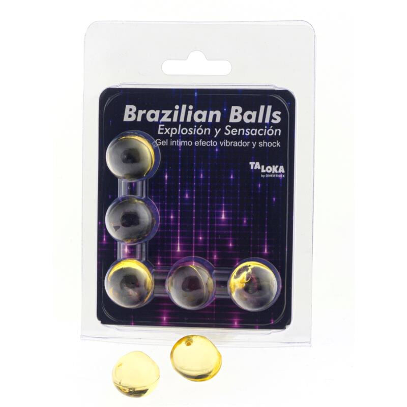 TALOKA - BRAZILIAN BALLS GEL EXCITANTE EFECTO VIBRACIÓN Y SHOCK 5 BOLAS TALOKA