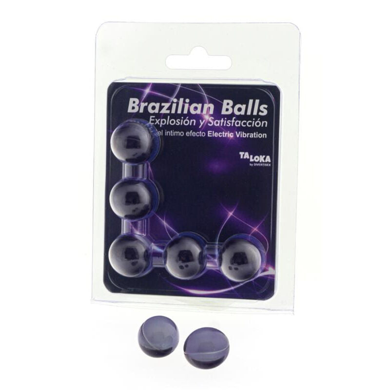 TALOKA - BRAZILIAN BALLS GEL EXCITANTE EFECTO VIBRACIÓN ELÉCTRICA 5 BOLAS TALOKA