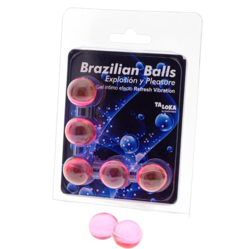 TALOKA - BRAZILIAN BALLS GEL EXCITANTE EFECTO VIBRACIÓN REFRESCANTE 5 BOLAS TALOKA